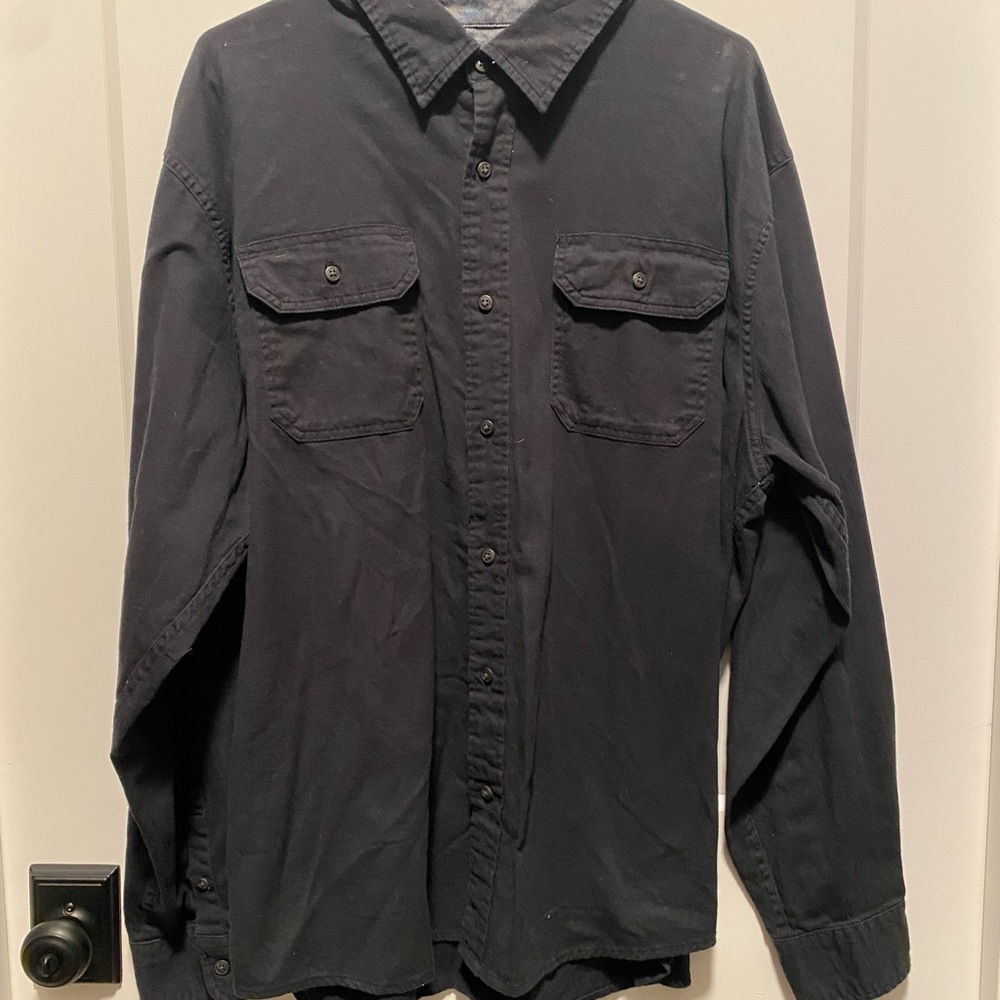 Wrangler Black Casual Button Down Shirt